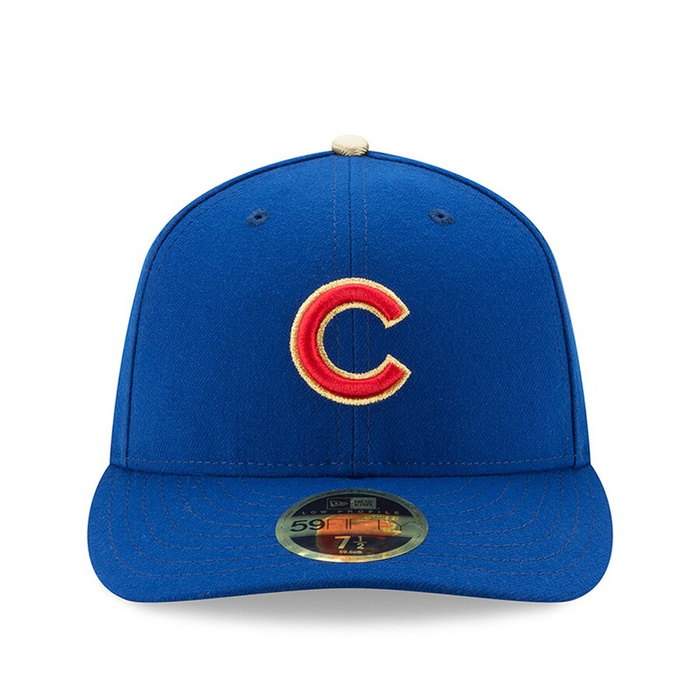 New Era czapka z daszkiem 59FIFTY Low Profile 2017 Gold Program World Series Champions Commemorative MLB Chicago Cubs blue.