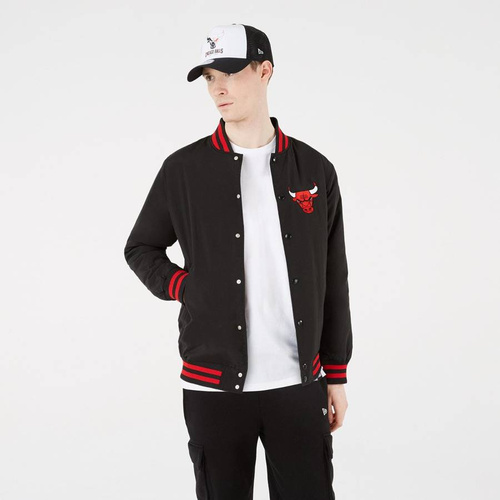 Kurtka męska New Era jacket NBA Wordmark Bomber NBA Chicago Bulls black 