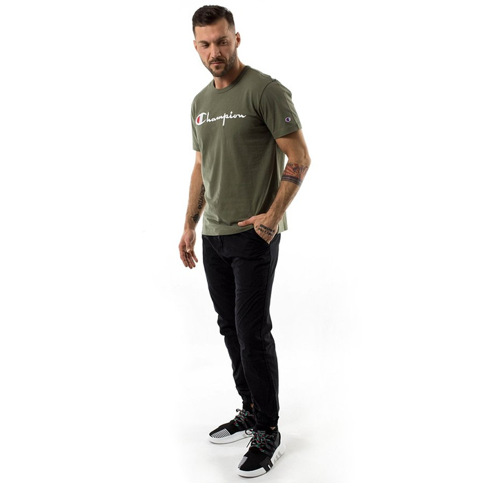 Champion t-shirt Reverse Weave Embroidered Script Logo Tee Khaki (210972/S18/GS518)
