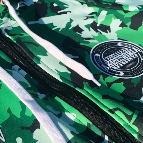  Proton x Melanżowe Akcesoria Tekstylne x MAT Wear bluza męska z kapturem Tech Zip Hoody Bottle Camo 