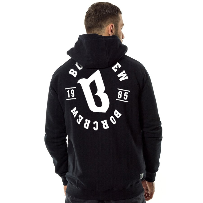 BOR Bluza męska z kapturem zip hoody 1985 black