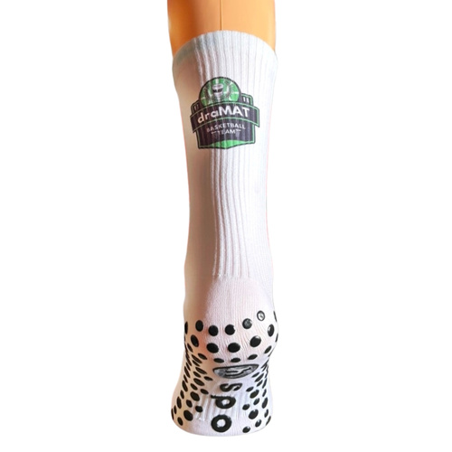 hSports x MAT Wear basketball socks draMAT Front Logo white