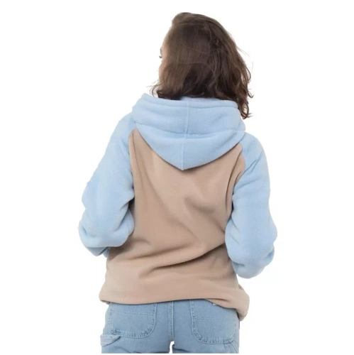 Fish Skateboards fleece Script blue / coffee