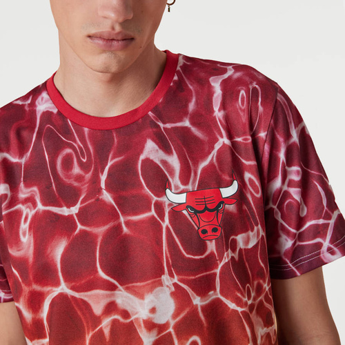 New Era koszulka męska NBA Team Color Water Chicago Bulls red / yellow