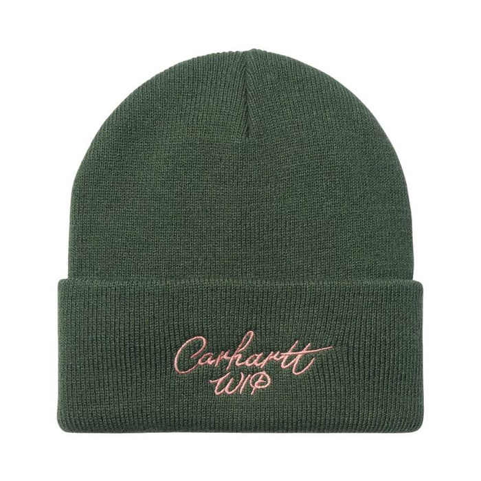 Carhartt WIP czapka zimowa Signature Beanie sycamore tree-dusty rose