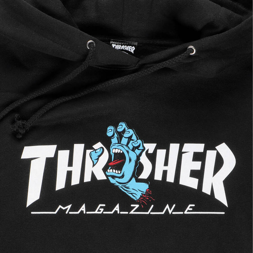 Thrasher Magazine x Santa Cruz Skateboards sweatshirt hoody Screaming Hand black