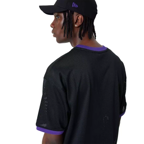 New Era koszulka męska Oversized Mesh NBA Team Logo Los Angeles Lakers black