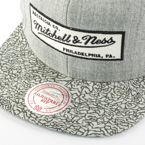Mitchell and Ness snapback Elephant Crack Logo grey