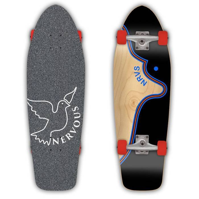 Nervous skateboard cruiser Wave black 8.6" x 26"