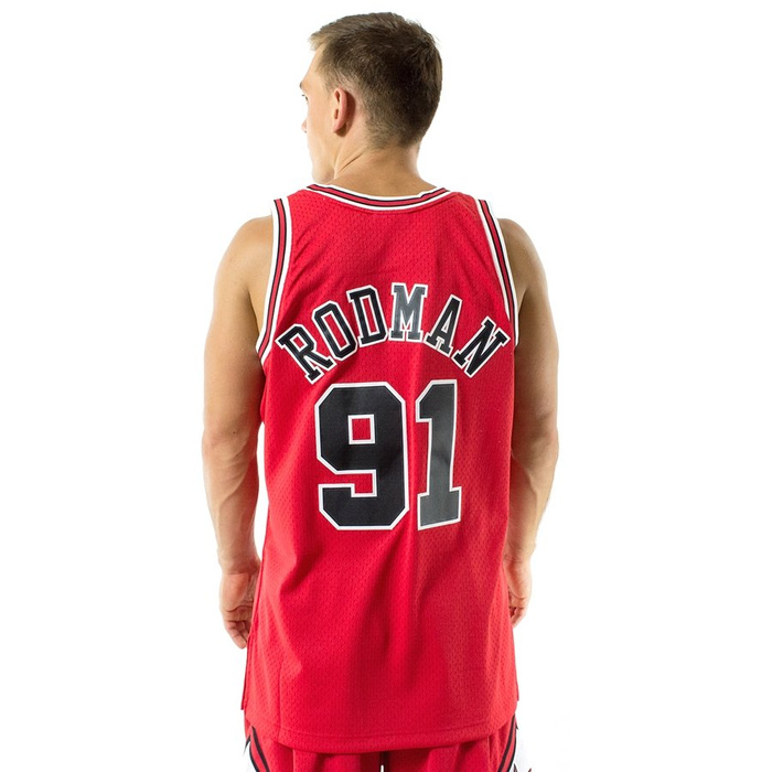 Koszulka koszykarska Mitchell and Ness Swingman Jersey 2.0 NBA HWC Chicago Bulls Dennis Rodman 1997-98 red 