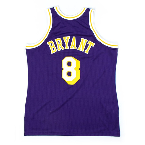 Mitchell and Ness authentic jersey HWC Los Angeles Lakers Kobe Bryant 1996-97 purple