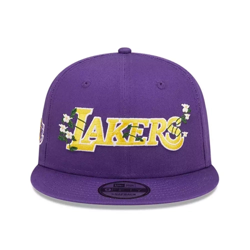 New Era czapka z daszkiem 9FIFTY snapback NBA Flower Wordmark Los Angeles Lakers purple