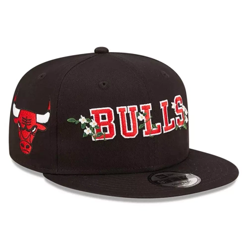 New Era czapka z daszkiem 9FIFTY snapback NBA Flower Wordmark Chicago Bulls black