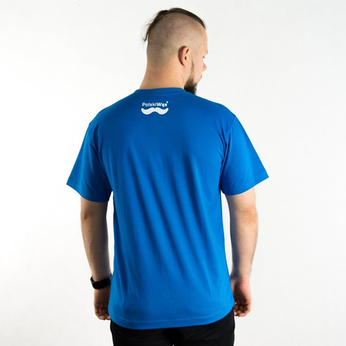 Polski Wąs t-shirt Wąski blue