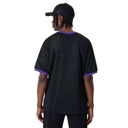 New Era koszulka męska Oversized Mesh NBA Team Logo Los Angeles Lakers black