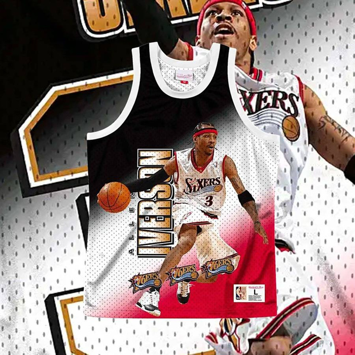Mitchell and Ness t-shirt NBA Behind The Back Philadelphia 76ers Allen Iverson black / white / red