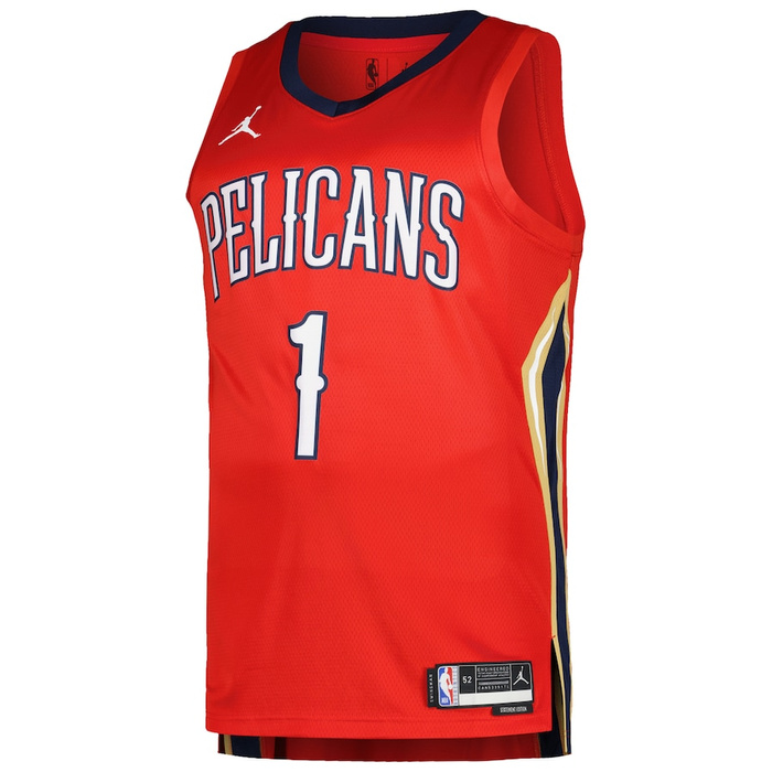 Jordan Swingman Jersey NBA Statement Edition New Orleans Pelicans Zion Williamson red (youth collection)