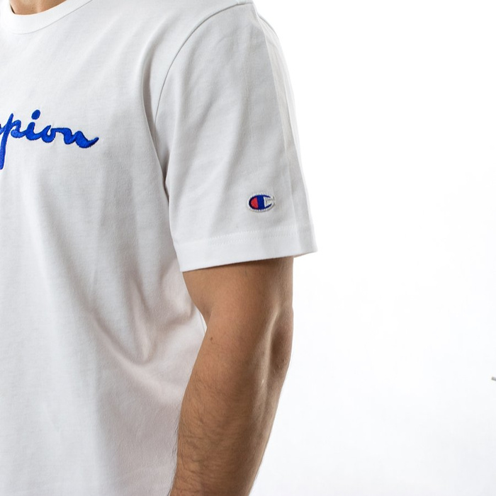 Champion koszulka męska Reverse Weave Emb. Script Logo Tee white (210972/WW001)