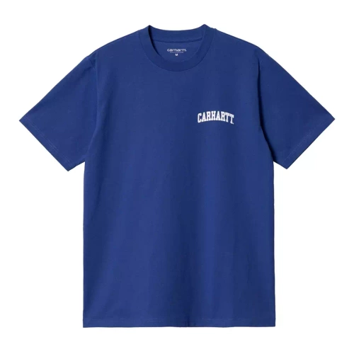 Carhartt WIP t-shirt University Script lazurite / white