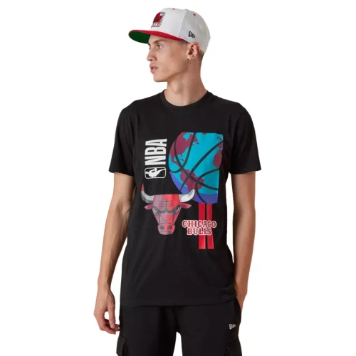 New Era  t-shirt Global Graphic Logo NBA Chicago Bulls black