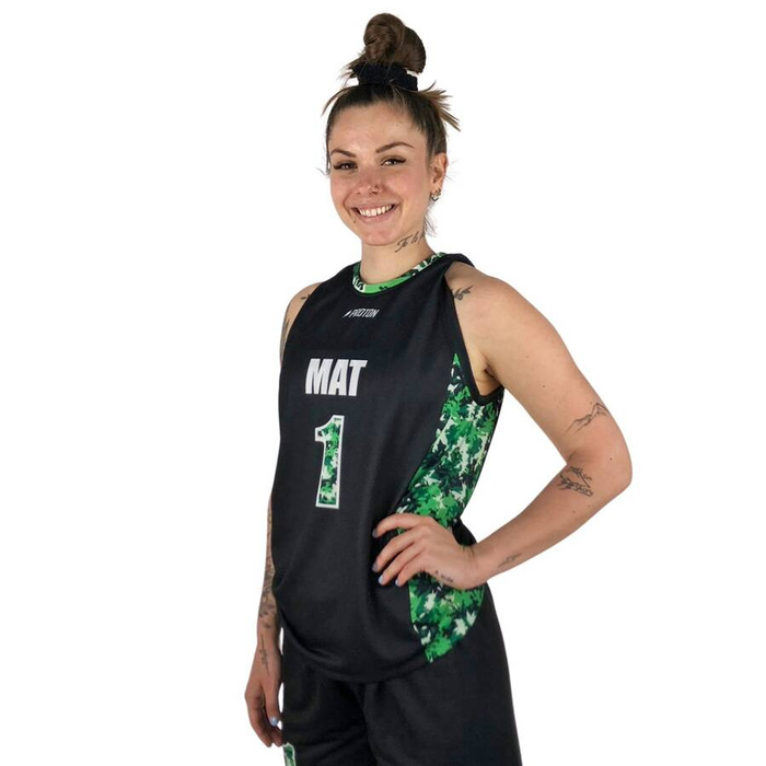 Proton x Melanżowe Akcesoria Tekstylne x MAT Wear WMNS Reversible Jersey & Shorts Bottle Camo white / black / camo