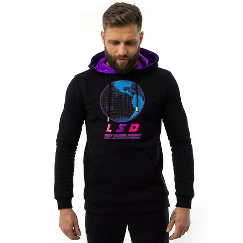 Oddity sweatshirt Hoody Travel Agency black / violet