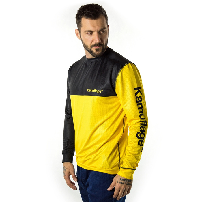 Koszulka męska z długim rękawem Kamuflage* longsleeve Bike yellow / black