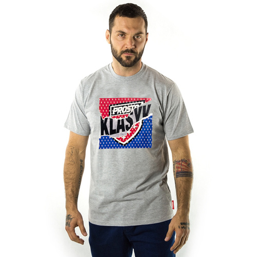 Koszulka męska Prosto Klasyk t-shirt Zdrap grey