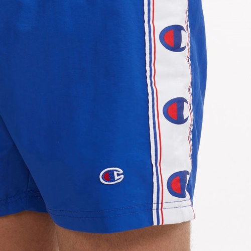 Krótkie spodenki Champion beachshorts Reverse Weave C Logo Print Panel blue (213116-BS008)