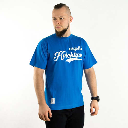 Polski Wąs t-shirt Wąski blue