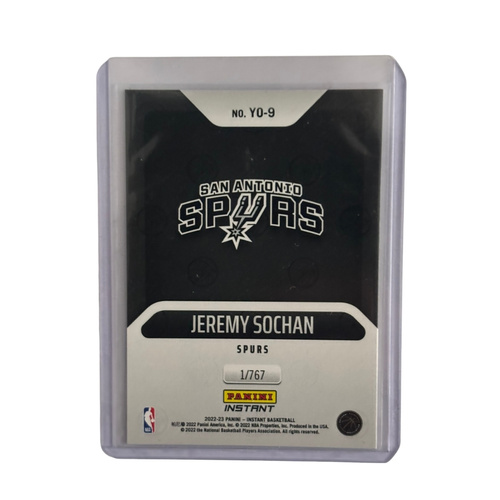 Jeremy Sochan Panini karta kolekcjonerska + toploader NBA Instant Rookie Card 2022/2023 San Anonio Spurs