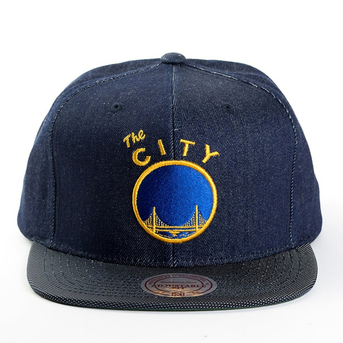 Mitchell and Ness snapback Raw Denim Golden State Warriors denim