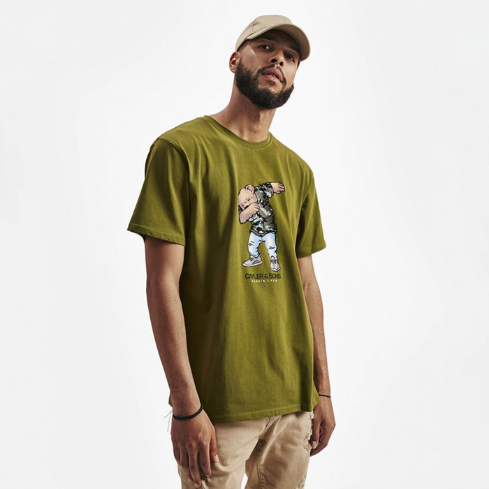 Koszulka Cayler and Sons T-shirt Dabbin' Crew Tee olive / multicolor