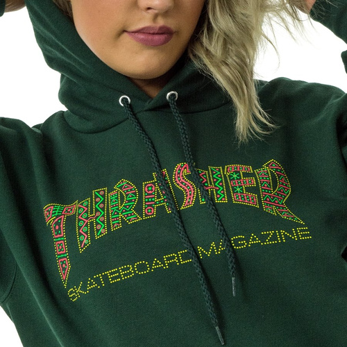 Thrasher sweatshirt hoody WMNS Davis forest green