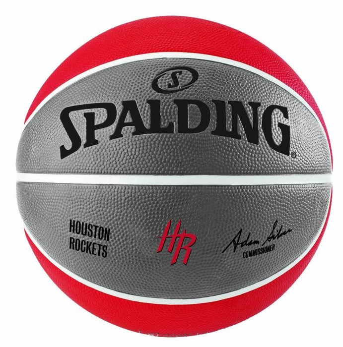Piłka do koszykówki Spalding Team Houston Rockets size. 7 silver / red