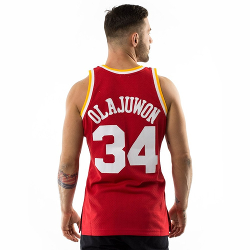 Mitchell and Ness swingman jersey Houston Rockets Hakeem Olajuwon 1993-94 red