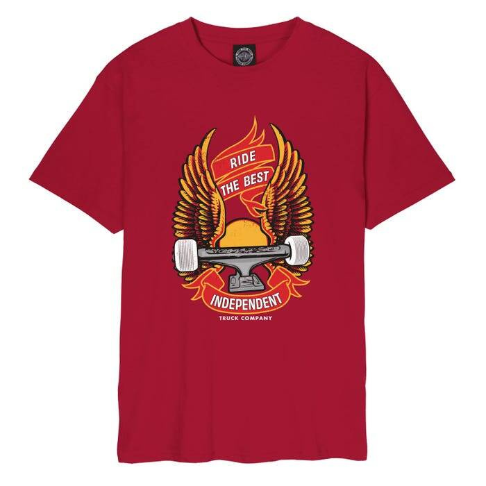 Independent koszulka męska Free Ride T-Shirt cardinal red