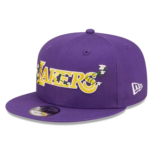 New Era czapka z daszkiem 9FIFTY snapback NBA Flower Wordmark Los Angeles Lakers purple
