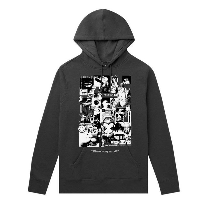 HUF sweatshirt Pullover Hoody Where Is My Mind black