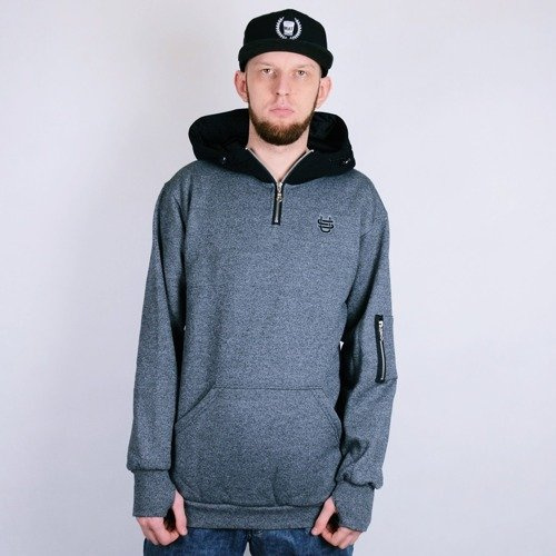 Unleashed Melange Hoody grey 