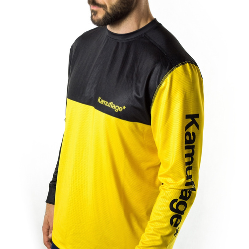 Koszulka męska z długim rękawem Kamuflage* longsleeve Bike yellow / black
