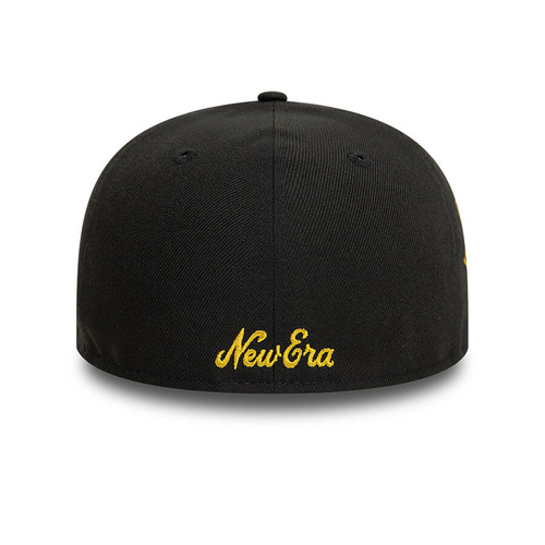 New Era fitted cap 59FIFTY 59FIFTY Fitted Cap Wordmark black-gold