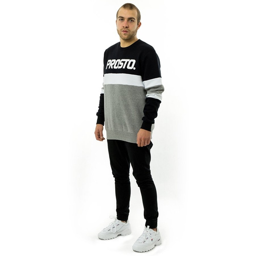 Bluza męska Prosto Klasyk crewneck Zenti black / grey