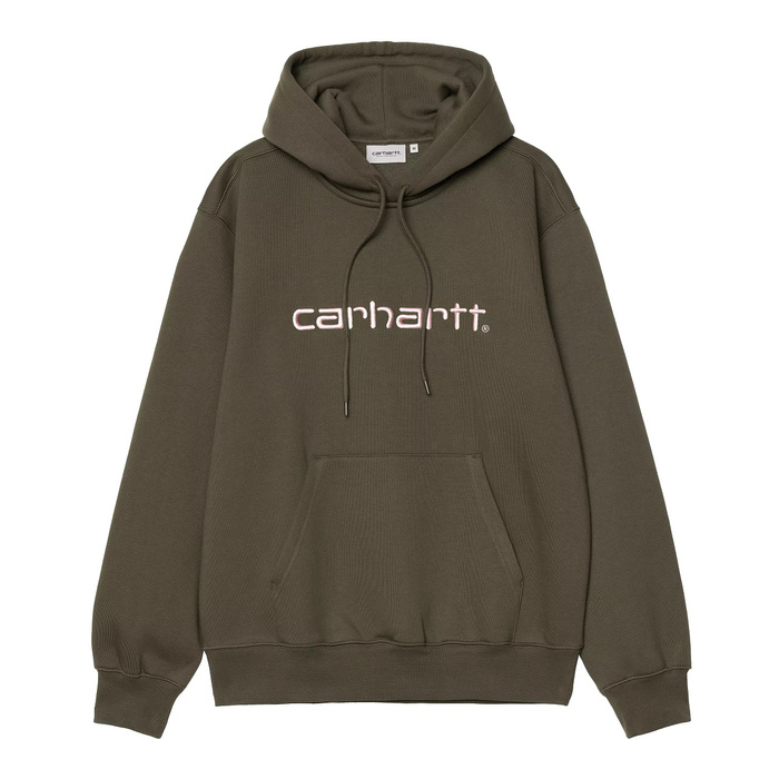 Carhartt WIP bluza męska z kapturem Hooded Carhartt Sweat turtle - air pink