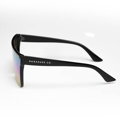 NewBadLine okulary przeciwsłoneczne One Glass black flash - rainbow mirror 01-81