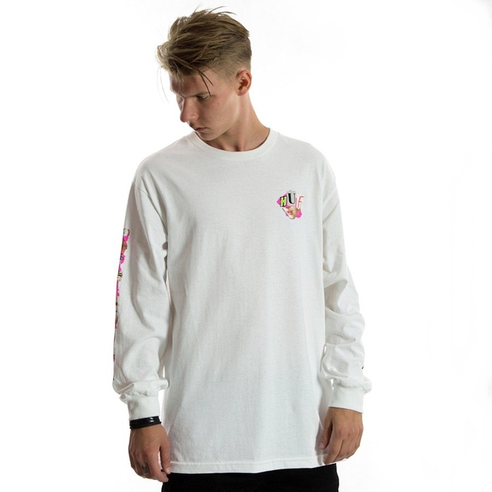 HUF longsleeve Desire white