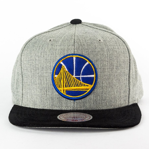 Czapka Mitchell and Ness snapback Heather Micro Golden State Warriors grey heather / black