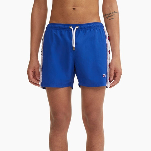 Krótkie spodenki Champion beachshorts Reverse Weave C Logo Print Panel blue (213116-BS008)