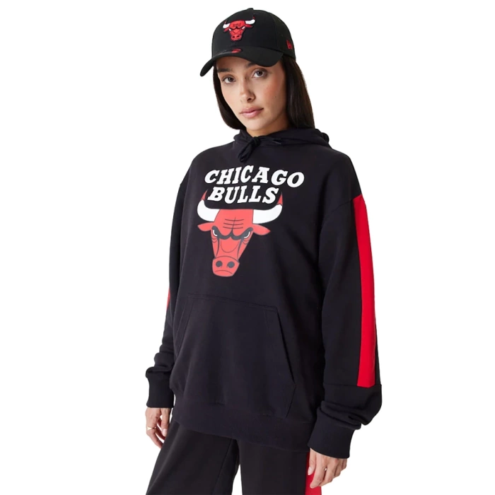 New Era bluza damska z kapturem Colour Block NBA Chicago Bulls black