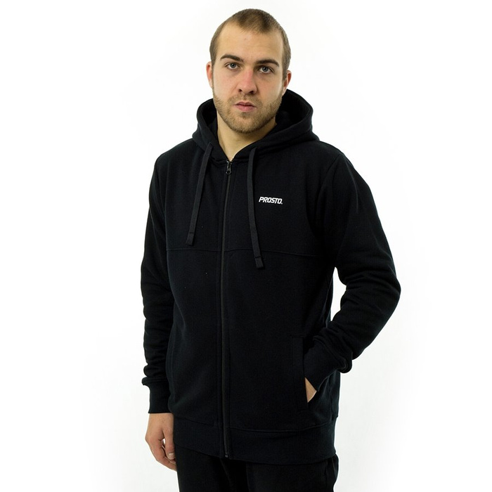 Bluza męska z kapturem Prosto Klasyk Hoody Zip Basic black